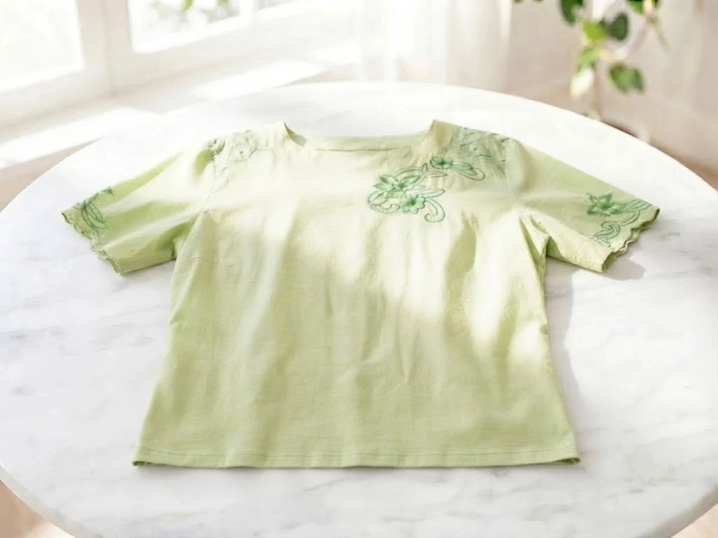 Jolie chemise fleurie vert menthe POKKA – Taille XL 42/44 – photo 2